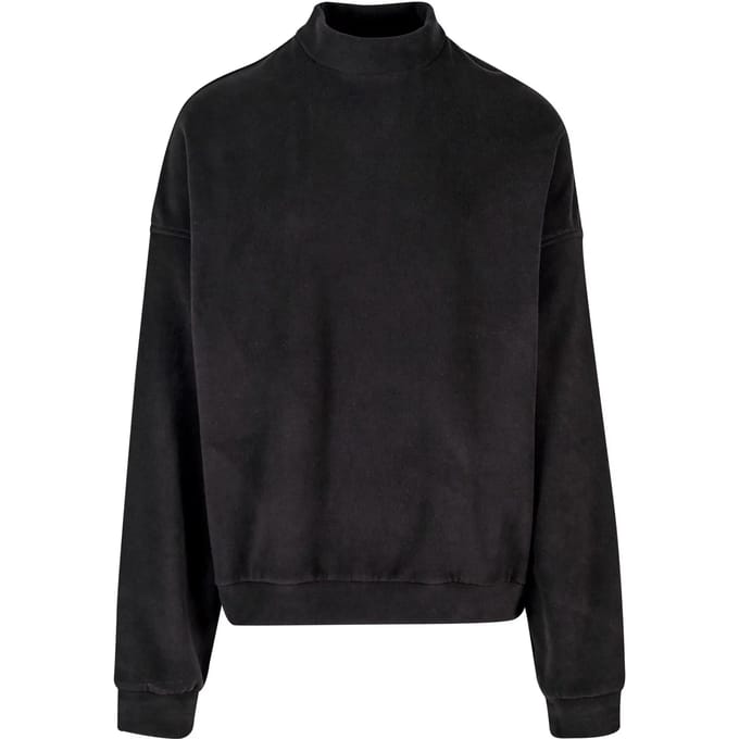 Urban Classics - Oversized Polar Fleece Crewneck sweater/trui - 5XL - Zwart