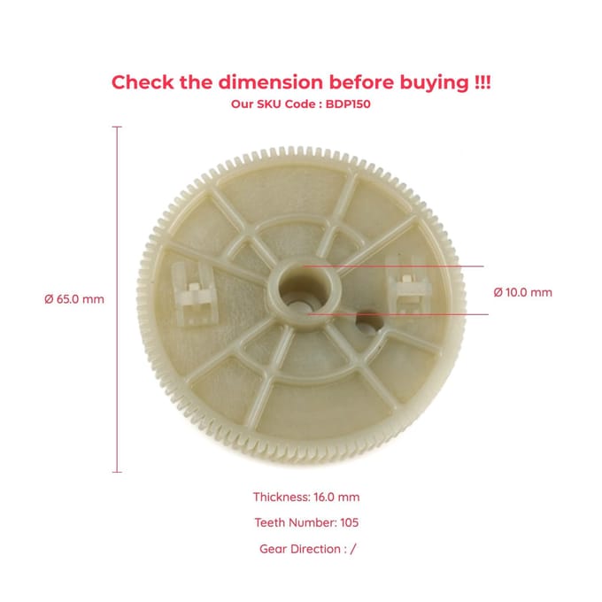 BDP150 Achterruitwissermotor Tandwiel Voor BMW X5 E53 E70 X3 E83 3 E46 Range Rover 3 Freelander 2 Mini Cooper R50 R53