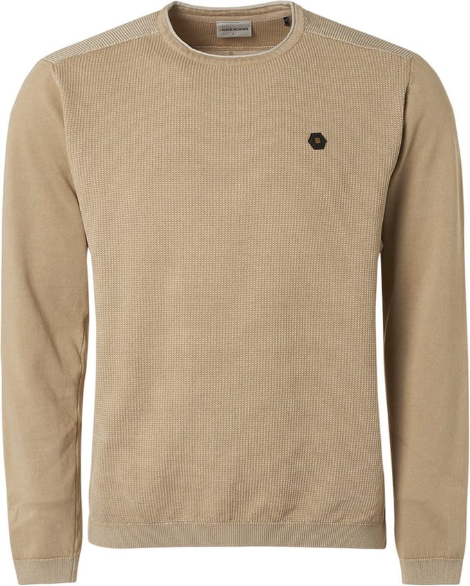 No Excess Trui Beige - Maat XL - Heren - Pullovers