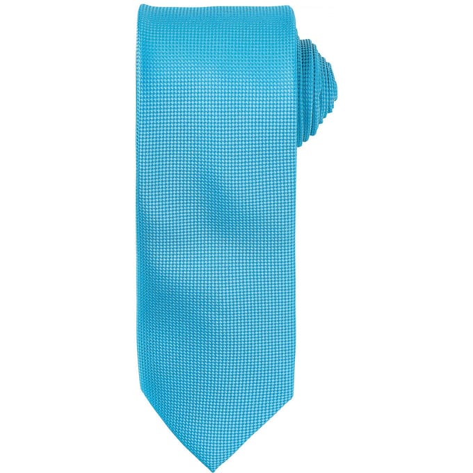 Premier Uniseks Micro Wafel Stropdas voor volwassenen (Turquoise)