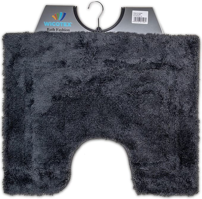 Wicotex - Toiletmat uni Grijs - Antislip onderkant - WC mat met uitsparing - Afmeting 50x60cm