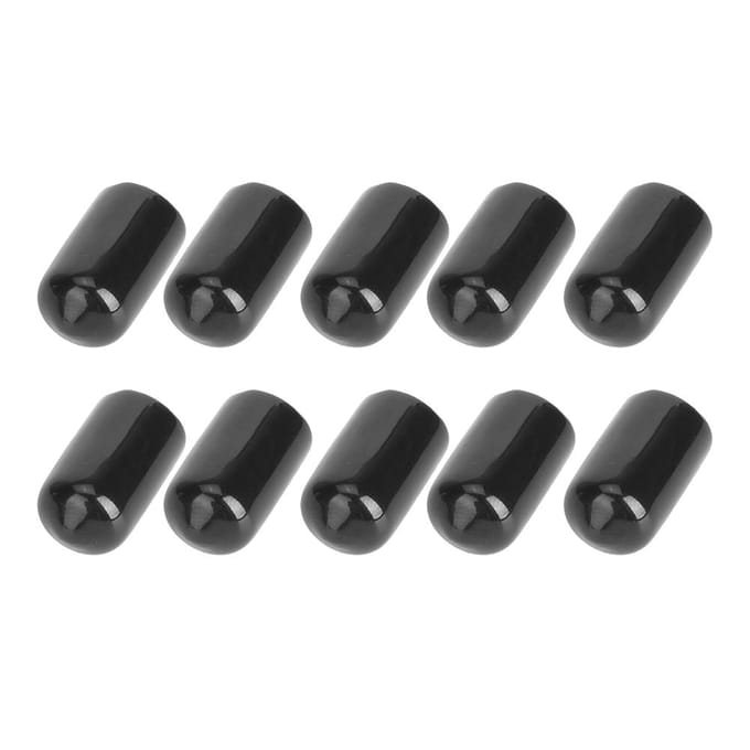 10PCS Caoutchouc Durable Protecteur de Pointe de Queue de Billard Petite Tête Club Housse de Protection Bâton Accessoire de Snooker 10mm black
