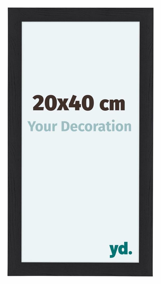 Your Decoration - Fotolijst 20x40 cm - MDF - Zwart Houtnerf - Como