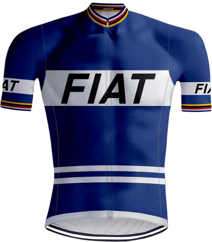 Retro Wielershirt FIAT - REDTED - M