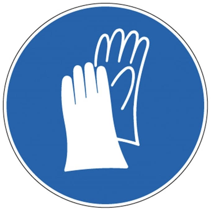 Picto Veiligh. Handsch. Verpl. Sticker 90 Mm 800211