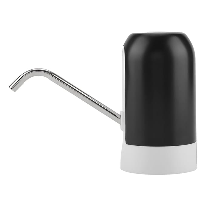 Pompe à eau embouteillée à lumière LED portable, distributeur rechargeable par USB pour la maison et le bureau (Noir) noir