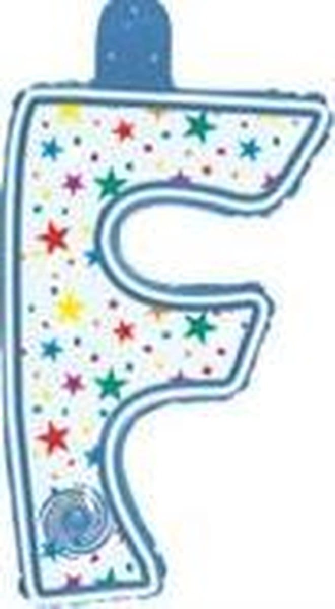 opblaasbare letter F multi color