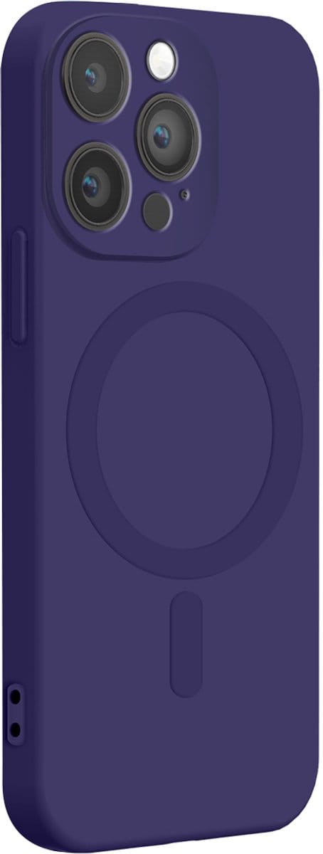 Bigben Connected, Hoesje geschikt voor iPhone 14 Pro Max - Siliconen MagSafe Compatibel, Paars