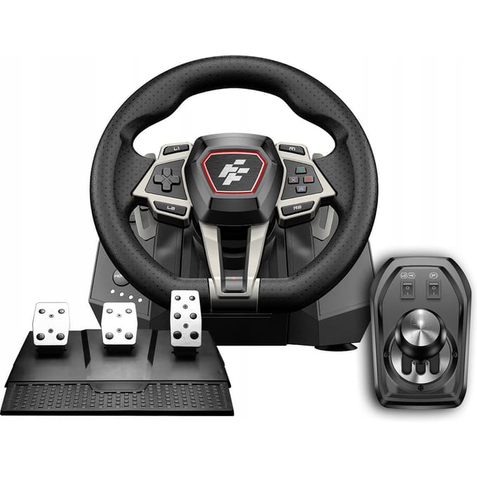 Stuurwiel 900° PC/PS4/PS5/XBOX met LED + 3 pedalen, 6 versnellingen IMOLA FLASHFIRE