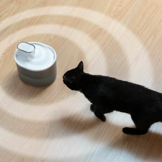 Kattenfontein - InnovaGoods - Oplaadbaar - 3 L - Stil - Bewegingsmelder wit
