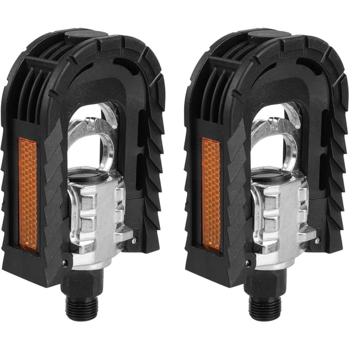 1 paire de pédales de vélo pliantes en alliage d'aluminium, accessoire de cyclisme d'extérieur black