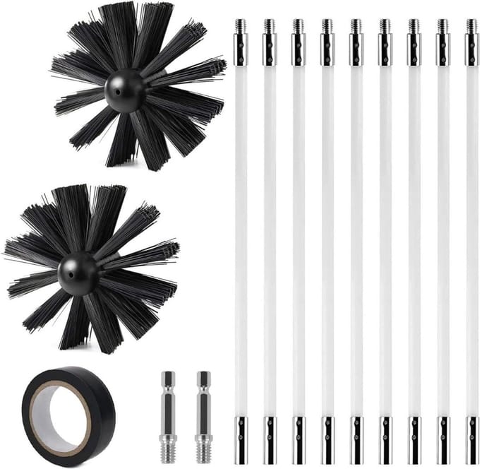 MRKK® Schoorsteenveegset - Schoorsteenveger - Schoorsteenborstel 150mm