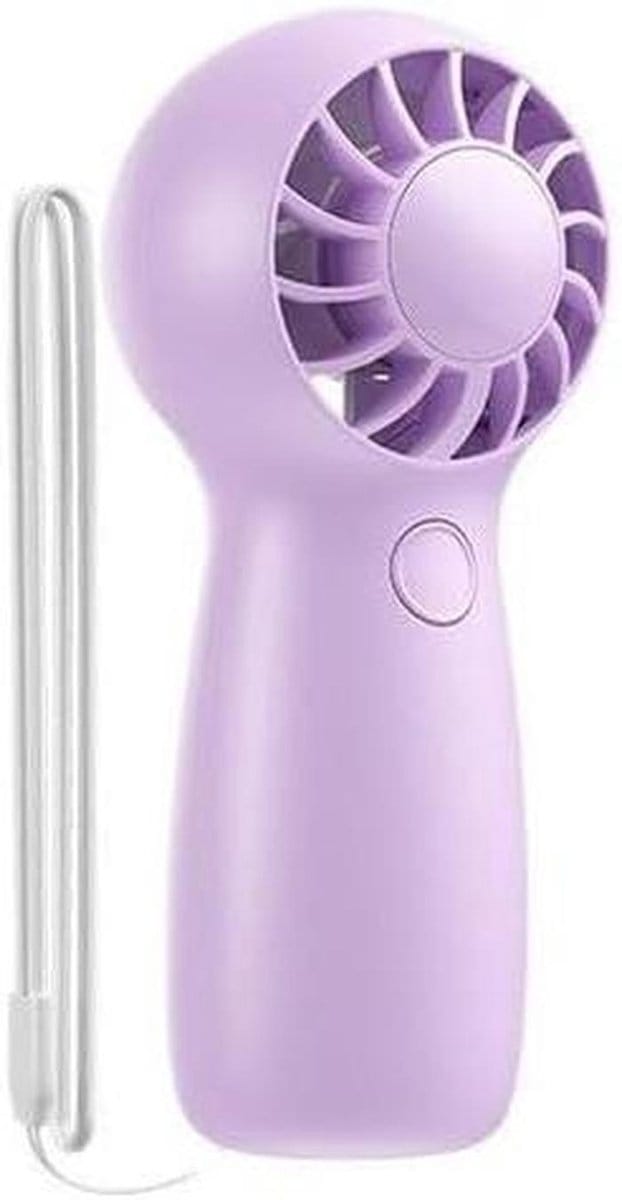 Draagbare Ventilator - Hand Koeler - Directe Verkoeling - Halfgeleider Koelplaat - 12.5 x 5.5 x 4 cm - Paars