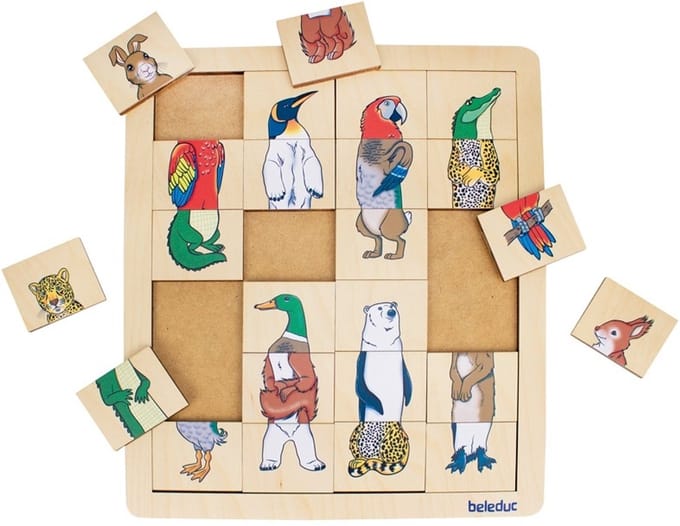 Beleduc Legpuzzel Mix & Match Dieren 24 Stukjes