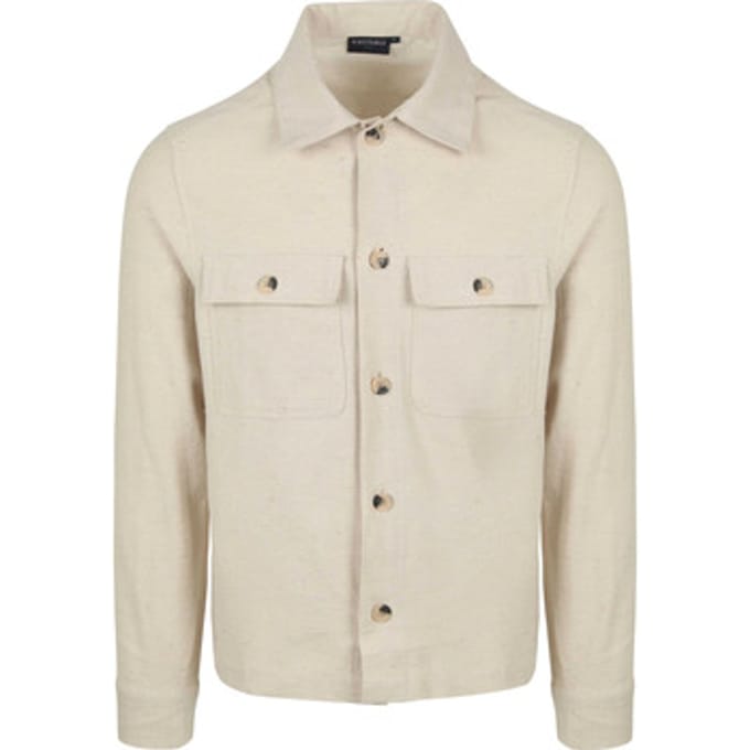 Suitable Drop Loop Overshirt Sand - Maat L - Heren
