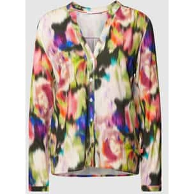 Overhemdblouse met all-over print