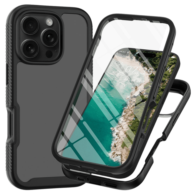 Comfycase iPhone 16 Pro Full Protection Cover Zwart