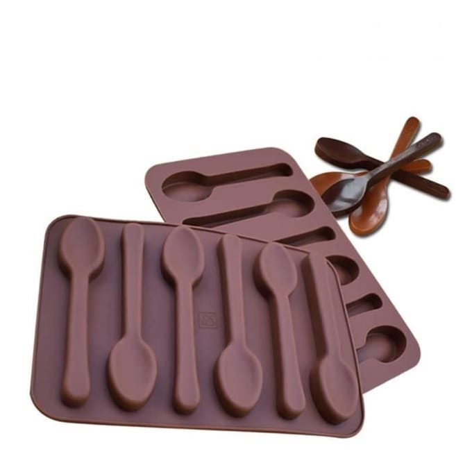 Chocoladevorm - JIALI - Siliconen lepel - Geschikt voor vriezer - Vaatwasmachinebestendig - Bruin