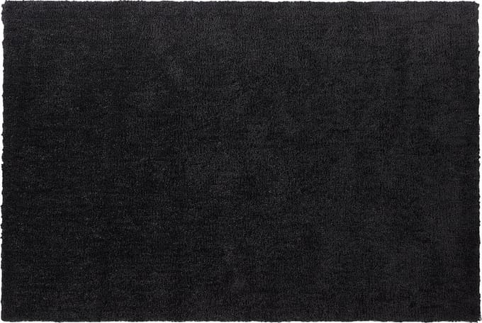 DEMRE - Shaggy vloerkleed - Zwart - 140 x 200 cm - Polyester