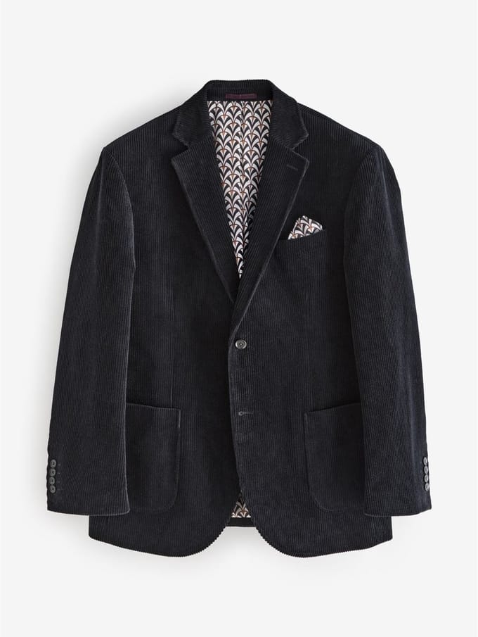 Next - Heren - Corduroy blazer - Zwart