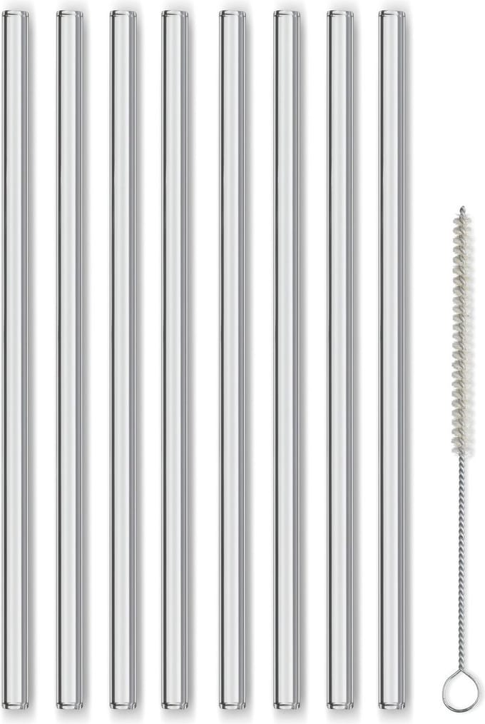 Glazen Rietjes 23 cm, Set van 8 Stuks - Kela | Grace