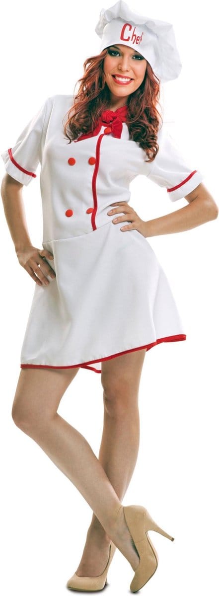 Chef Kok kostuum Jurk Marley Dames - Maat S