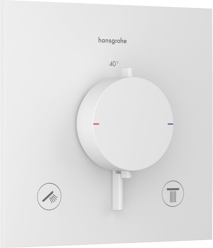 Hansgrohe Ecostat Comfort E Inbouw - thermostaat - 2 functie - mat wit