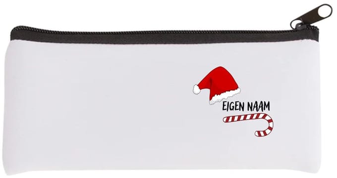 Akyol - kerst zuurstok en kerstmuts met eigen naam Etui - Kerstmis - kerst beker - winter - kerst - christmas - kerst cadeau - 20 bij 9 cm