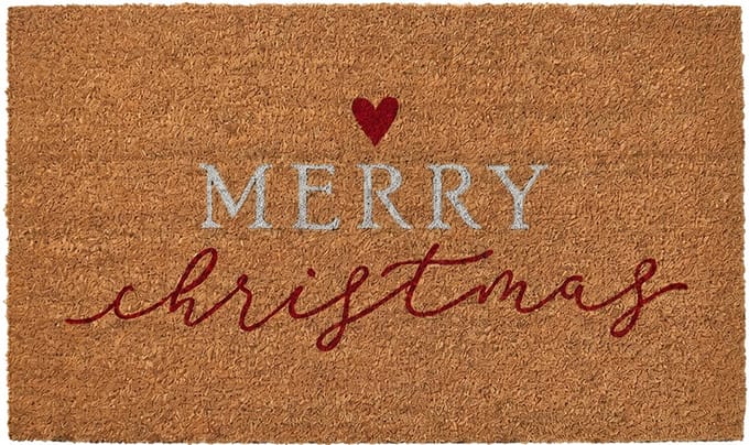 Clayre & Eef Deurmat Bruin Kokos Kerst