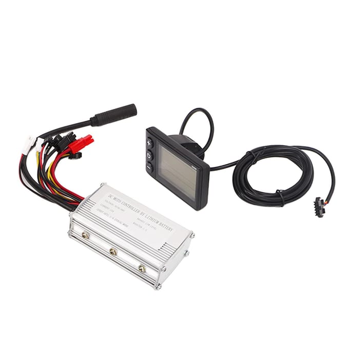 36V 48V 250W Fiets Ombouwset 15A Controller S866 Paneel met Trapondersteuningssensor Draaiknopset black