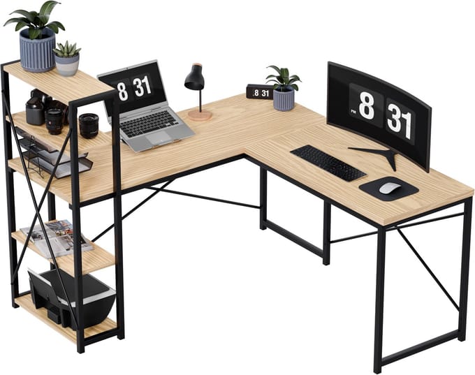 Mark Adler - Leader 5.9 - Hoekbureau met planken - Eiken