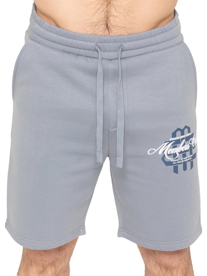 Enzo Milano Heren Bedrukte Fleece Korte Broek