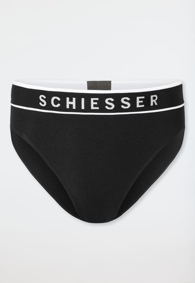 Rio-slip met dubbelrib, zwart - Pure Rib 36