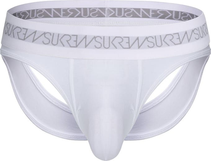 SUKREW V-Thong White - MAAT XL - Heren Ondergoed - String voor Man - Mannen Thong