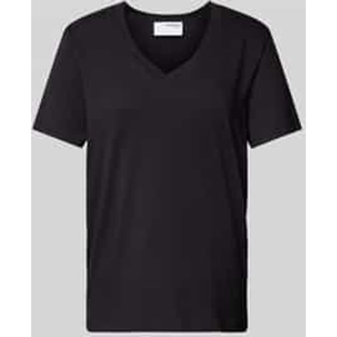 T-shirt met V-hals, model 'ESSENTIAL'