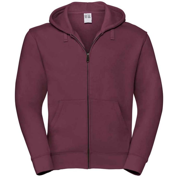 Russell Heren Authentiek Sweatshirt met capuchon (Bourgondië)