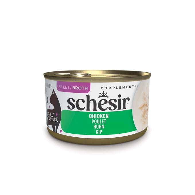 12x 70g Schesir Complements in Brühe  Katzenfutter nass