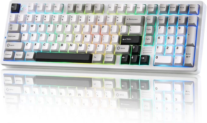 Draadloos Mechanisch Gaming Toetsenbord Full Aluminum Gasket Mount QMK/VIA Programmeerbaar