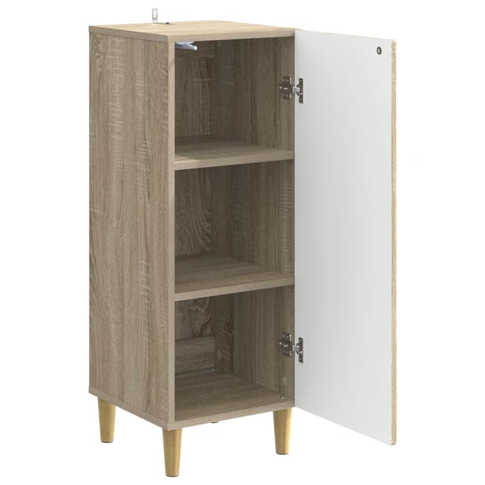 vidaXL - Dressoir - Sonoma - Eiken - 33 - x - 34,5 - x - 90 - cm - Bewerkt - hout