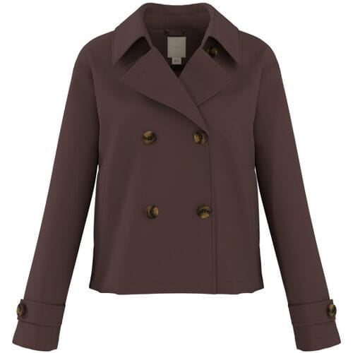 ESMARA Dames korte trenchcoat (Bruin, 36)