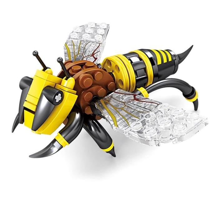 Dernier Jouet de Blocs de Construction Puzzle Éducatif pour Enfants Assemblage d'Animaux Abeille Libellule Insecte Cadeau S