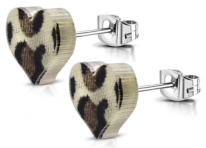 Amanto Oorbellen Dal - 316L Staal - Hart - Print - 9x8mm