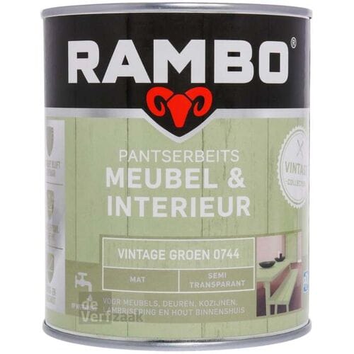 Rambo Pantserbeits Meubel & Interieur Mat 750 ml - Vintage Groen