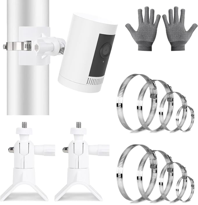 LALAGO Mast Holder for Outdoor Camera Battery (Stick Up Cam/Pro), Indoor Camera Holder (Indoor Cam), Mast Holder for Spotlight Camera/Plus/Pro Security Camera & Solar Panel (2 Pack)