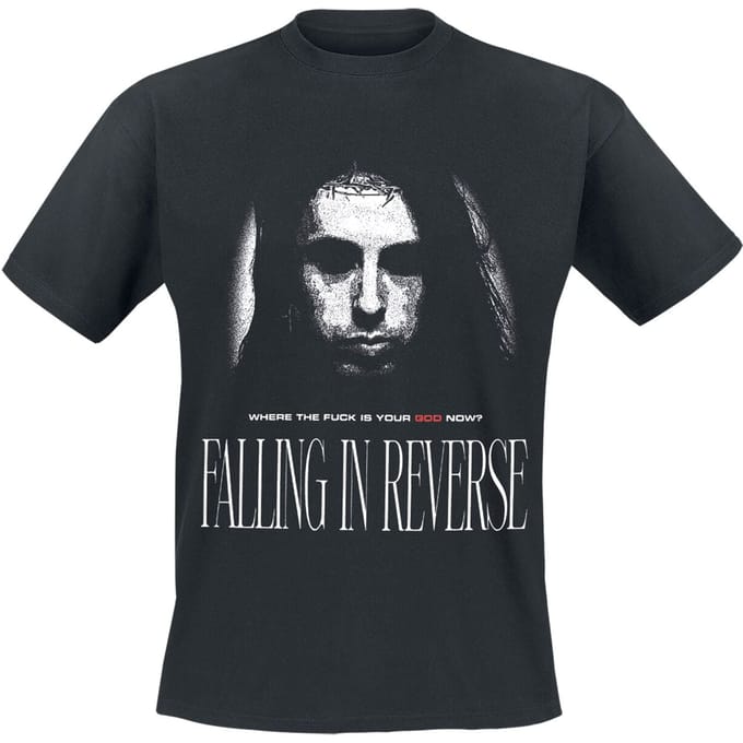 Falling In Reverse T-shirt - Where Is Your God Now - S tot 4XL - voor Mannen - zwart
