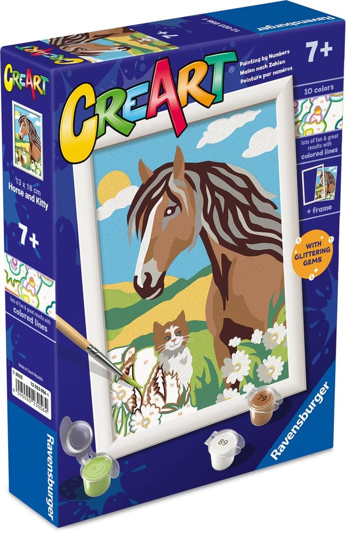 Ravensburger CreArt Paint by Numbers - Horse and Kitty