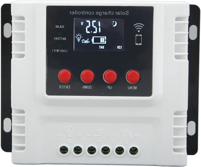 Zonne Laadregelaar - MPPT Controller - Energie Beheer - Automatische Voltage Herkenning - 10A - Zilver