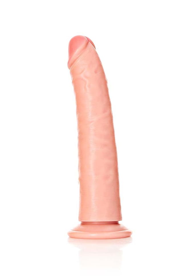 Shots - RealRock Slanke Realistische Dildo met Zuignap - 18 cm flesh
