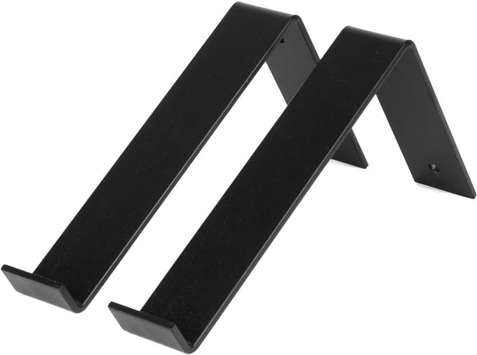 Wovar Plankdrager Zwart Industrieel 15 x 20 cm | T3 | Set 2 Stuks