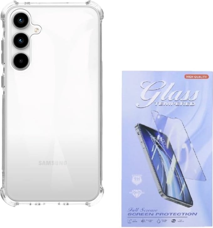 Shockproof Hoesje Geschikt voor: Samsung Galaxy A35 5G - Anti -Shock Silicone - Transparant + 3x Screenprotector